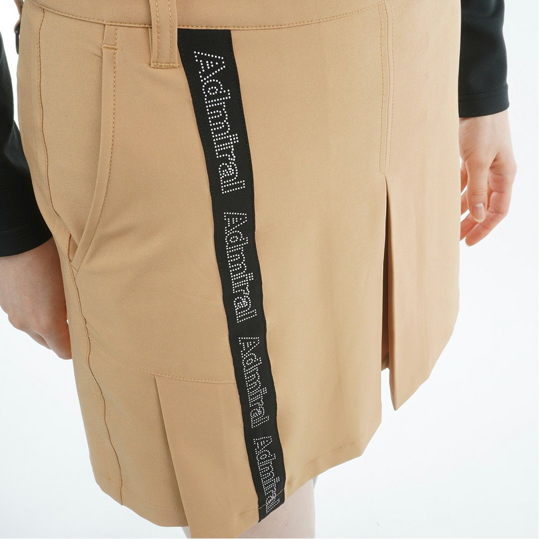 [アドミラル ゴルフ]レディース 4WAYストレッチ ボックスプリーツキュロット　ベージュ