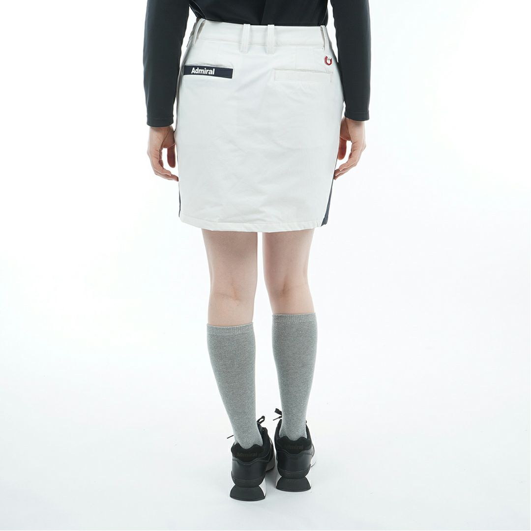 [アドミラル ゴルフ]レディース エアポカ ウォームスカート　ホワイト