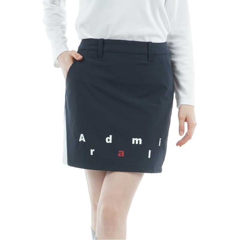 [アドミラル ゴルフ]レディース エアポカ ウォームスカート　ネイビー