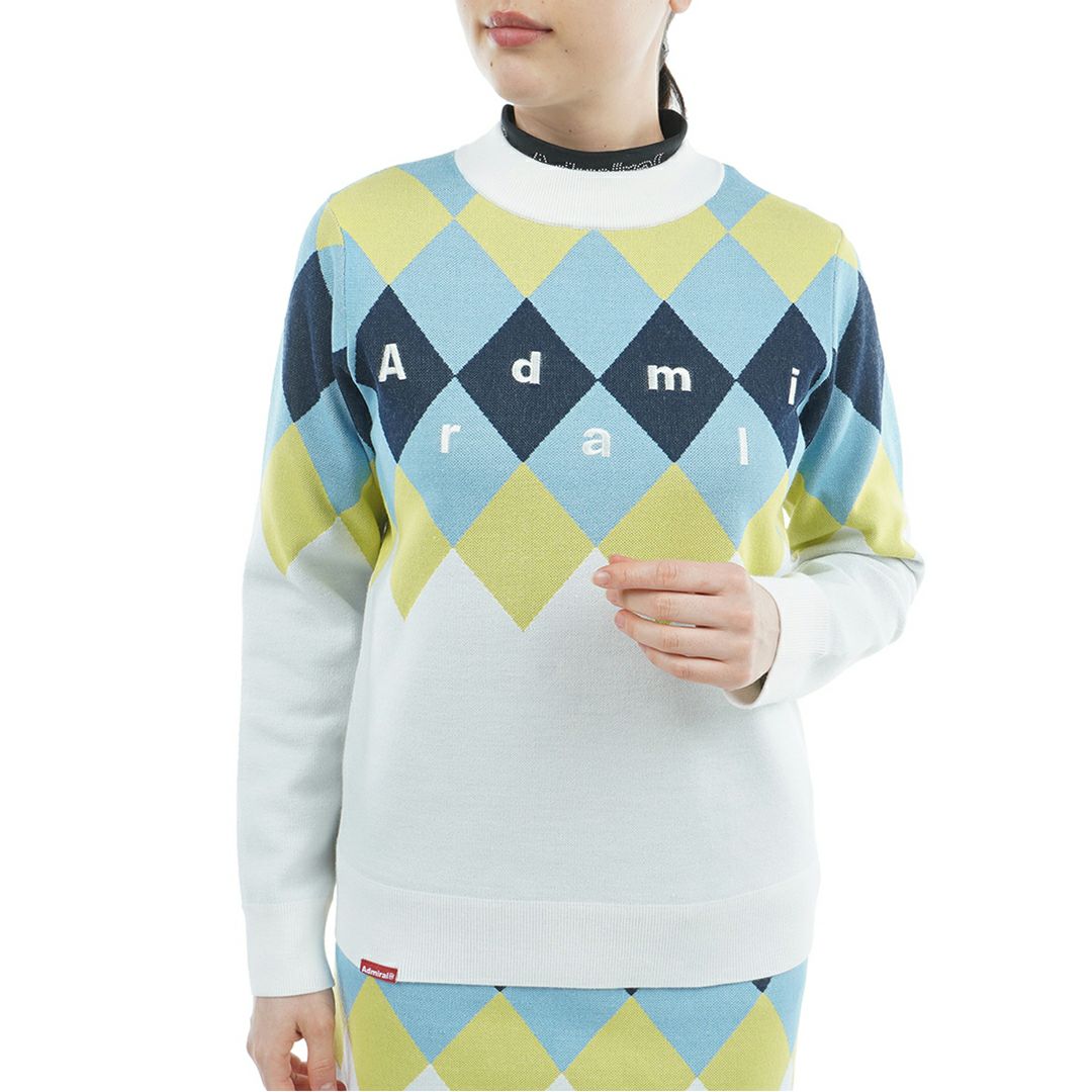 アドミラル ゴルフ Admiral GOLF レディース レディース アーガイル ボトルネックセーター ADLA569 詳細1