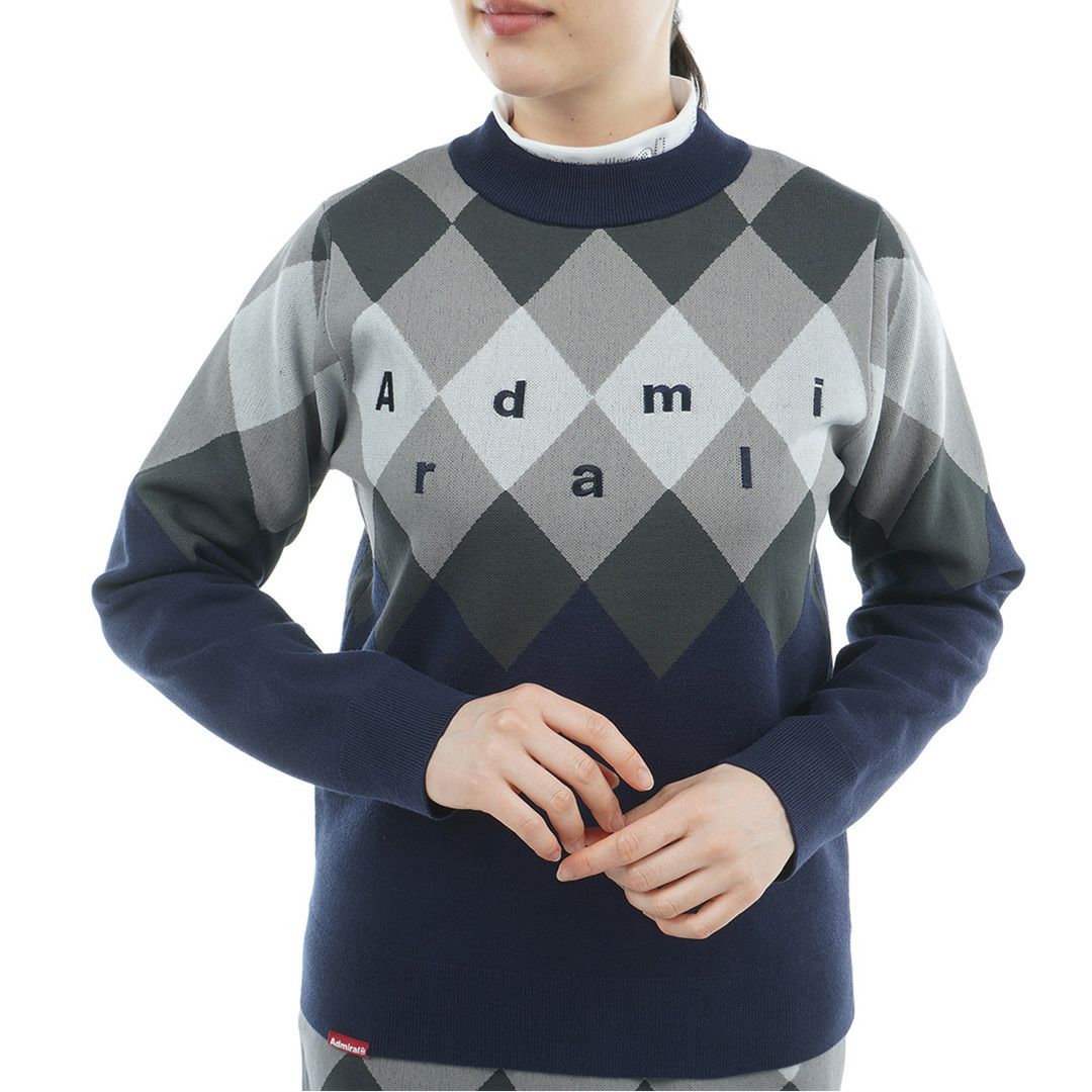 アドミラル ゴルフ Admiral GOLF レディース レディース アーガイル ボトルネックセーター ADLA569 詳細4