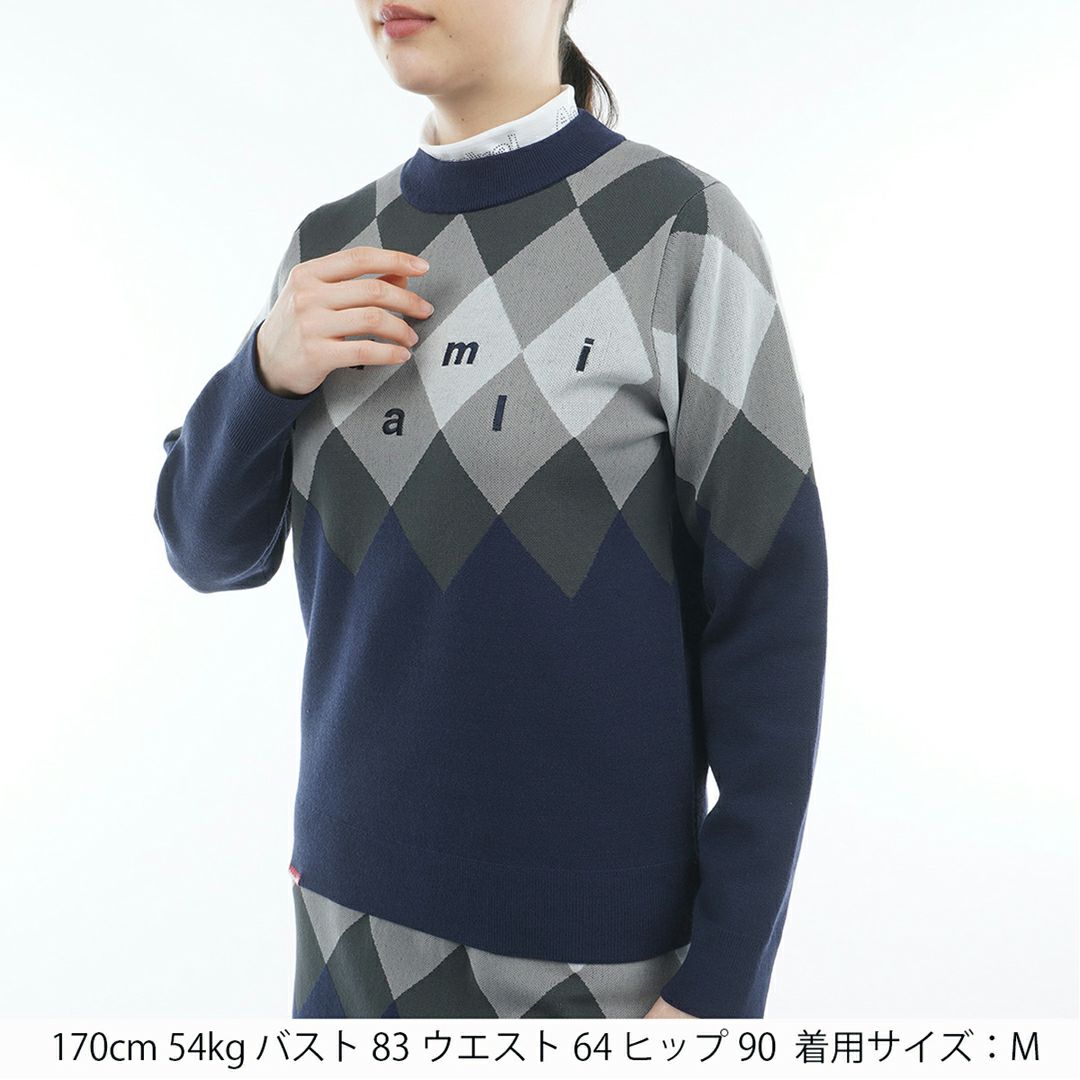 アドミラル ゴルフ Admiral GOLF レディース レディース アーガイル ボトルネックセーター ADLA569 詳細5