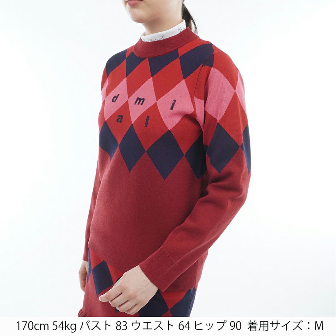 アドミラル ゴルフ Admiral GOLF レディース レディース アーガイル ボトルネックセーター ADLA569 詳細8