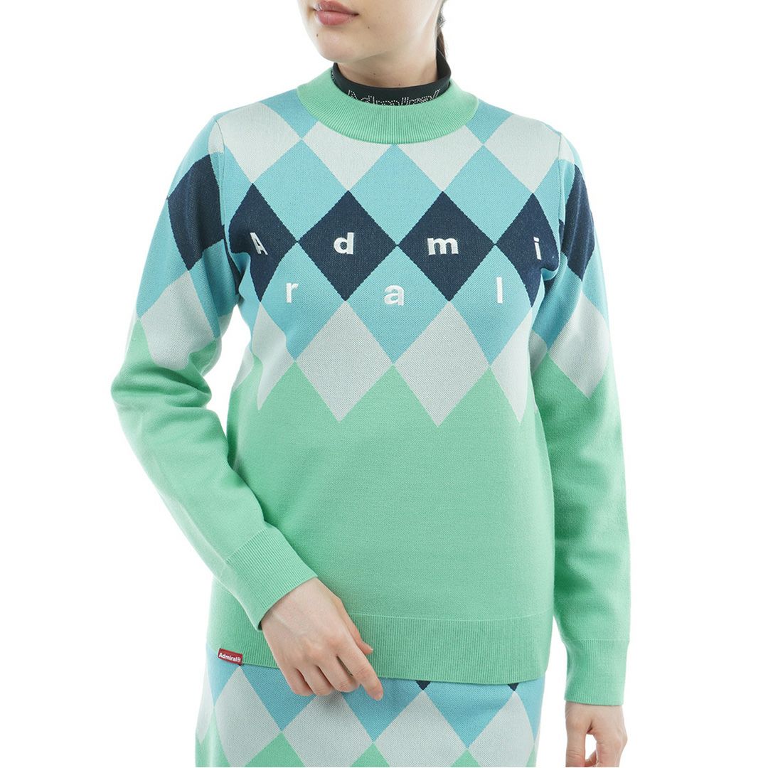 アドミラル ゴルフ Admiral GOLF レディース レディース アーガイル ボトルネックセーター ADLA569 詳細10