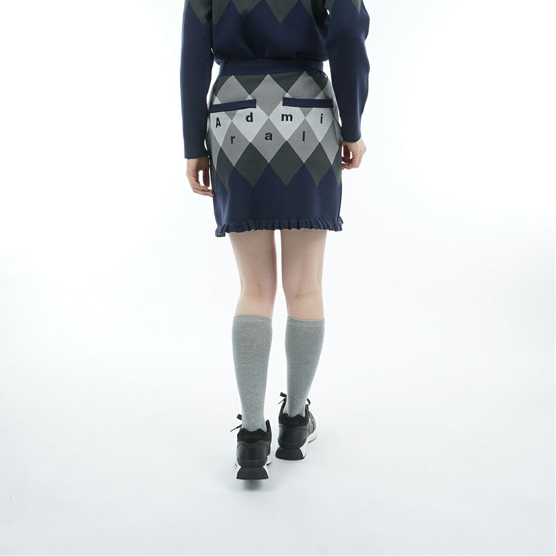 アドミラル ゴルフ Admiral GOLF レディース レディース アーガイル ニットスカート ADLA570 詳細6