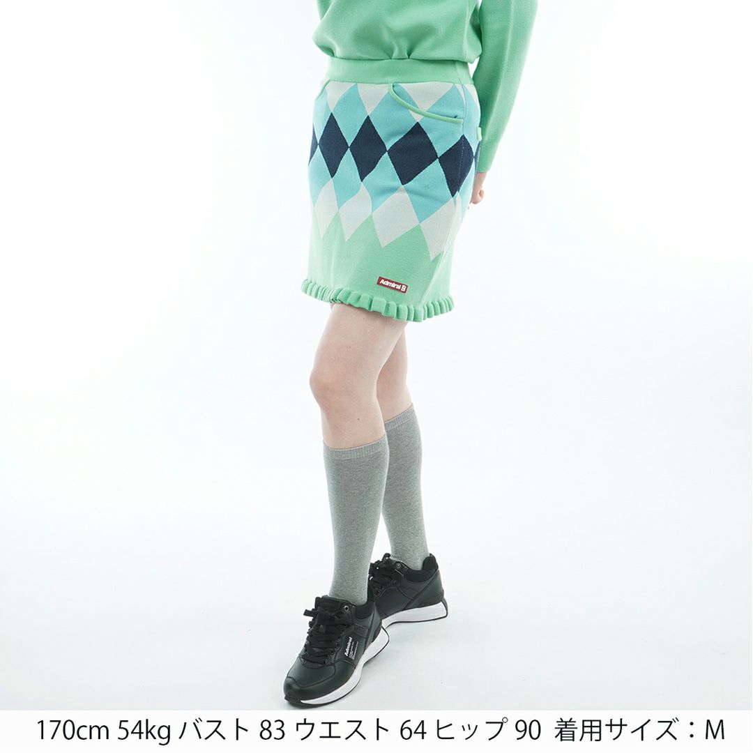 アドミラル ゴルフ Admiral GOLF レディース レディース アーガイル ニットスカート ADLA570 詳細11