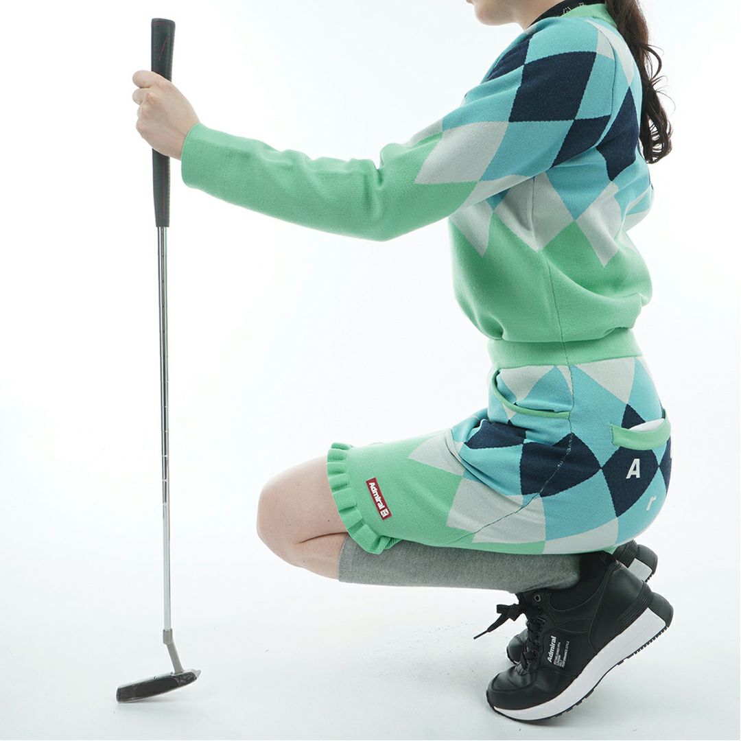 アドミラル ゴルフ Admiral GOLF レディース レディース アーガイル ニットスカート ADLA570 詳細15