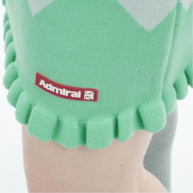 [アドミラル ゴルフ]レディース アーガイル ニットスカート　ミントグリーン