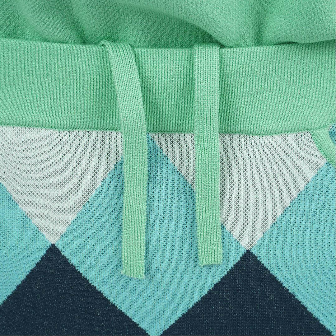 [アドミラル ゴルフ]レディース アーガイル ニットスカート　ミントグリーン