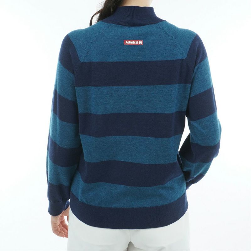 [アドミラル ゴルフ]レディース ホカタッチ ボトルネックBDセーター　ネイビー
