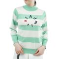 [アドミラル ゴルフ]レディース ホカタッチ ボトルネックBDセーター　ミントグリーン