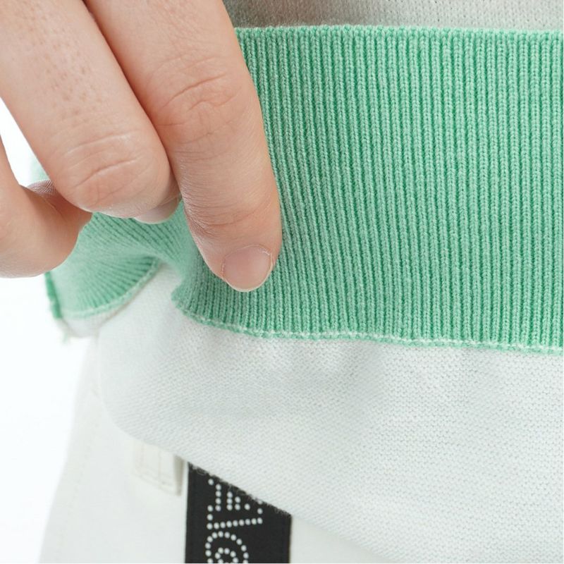 [アドミラル ゴルフ]レディース ホカタッチ ボトルネックBDセーター　ミントグリーン