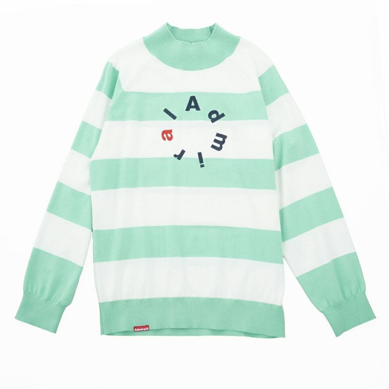 [アドミラル ゴルフ]レディース ホカタッチ ボトルネックBDセーター　ミントグリーン