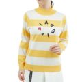 [アドミラル ゴルフ]レディース ホカタッチ ボトルネックBDセーター　イエロー