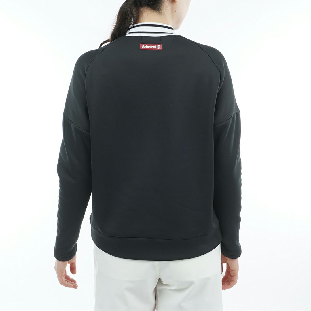[アドミラル ゴルフ]レディース カルイシ 軽量モックネックスウェット　ブラック