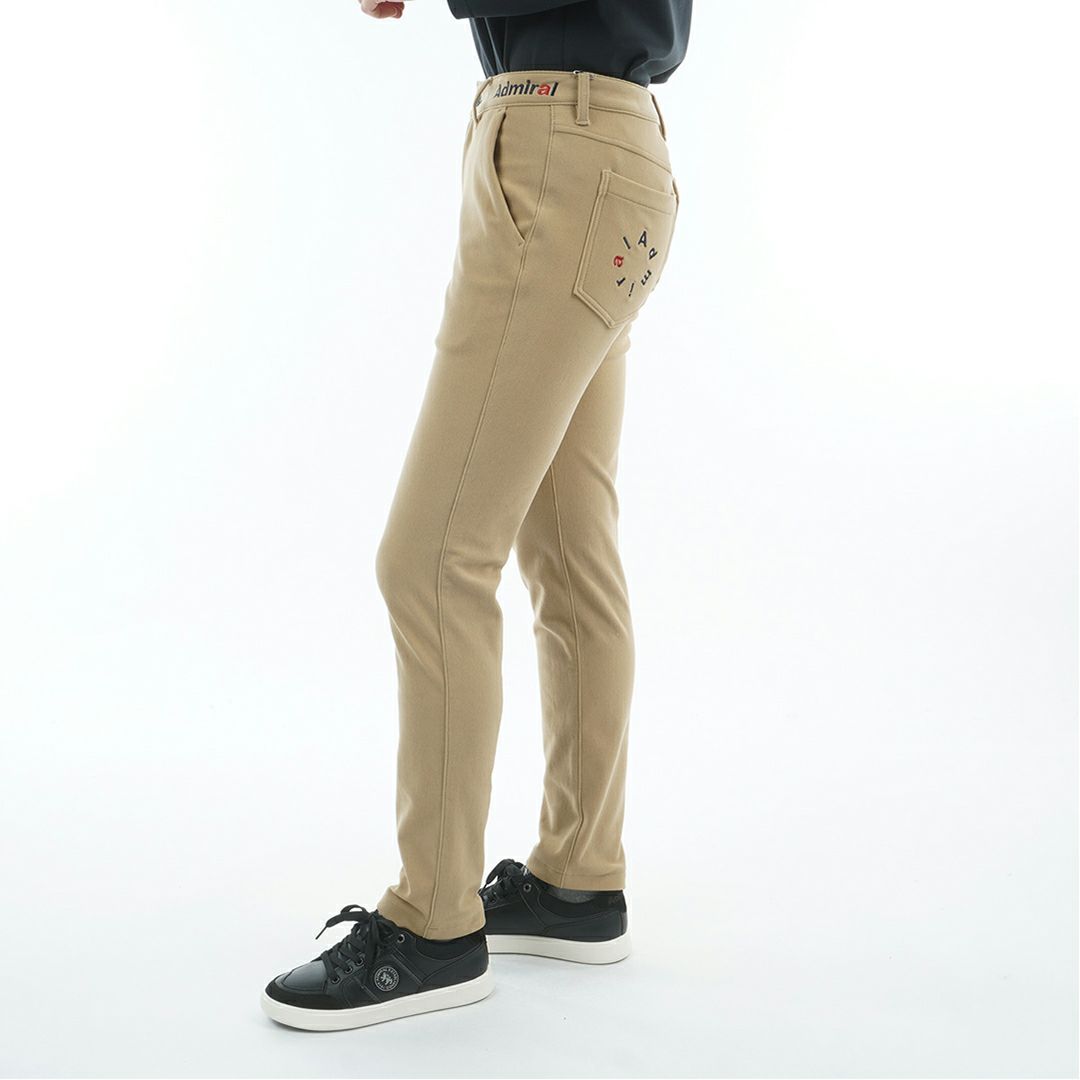 [アドミラル ゴルフ]レディース ハイテンション 裏起毛スリムパンツ　ベージュ