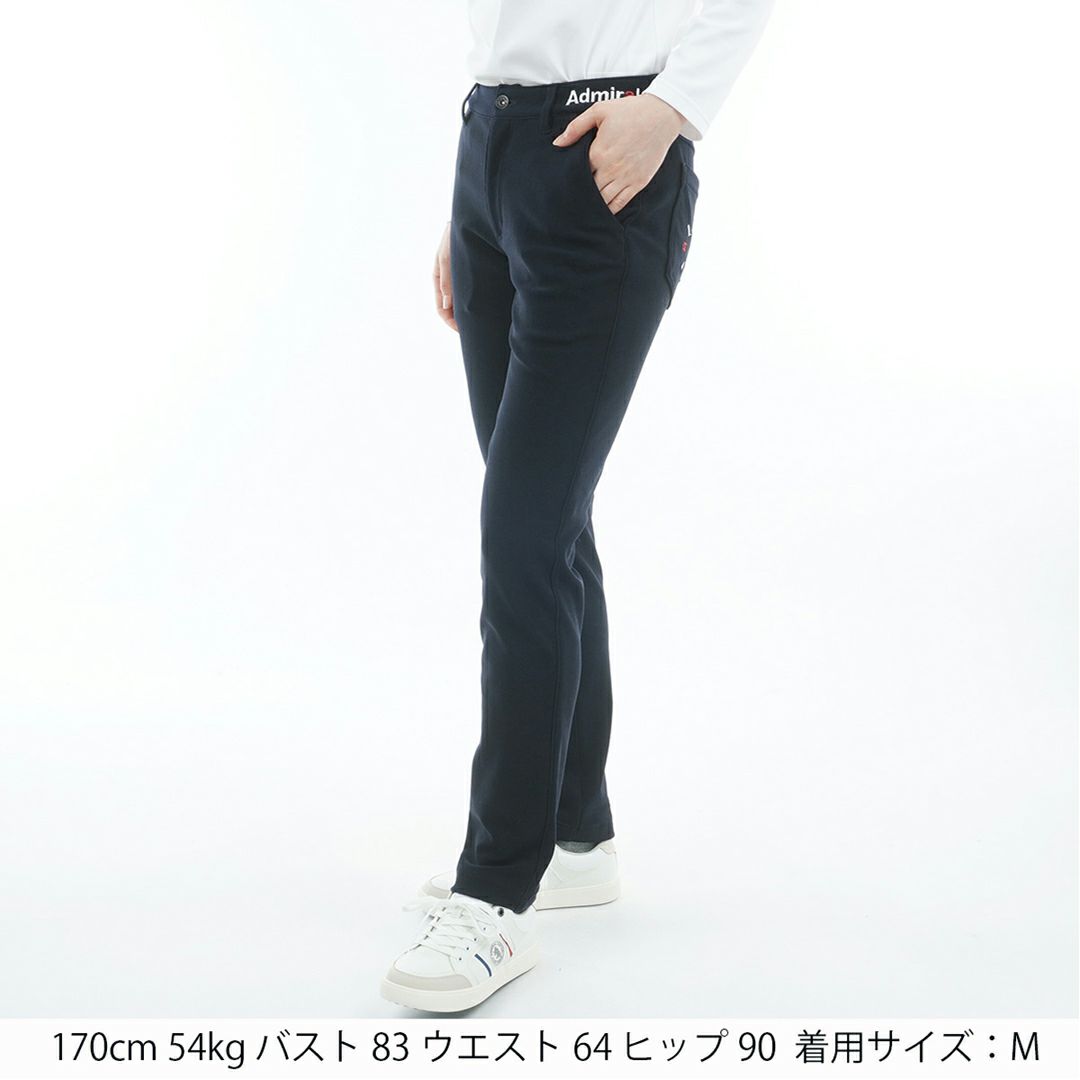 [アドミラル ゴルフ]レディース ハイテンション 裏起毛スリムパンツ　ネイビー