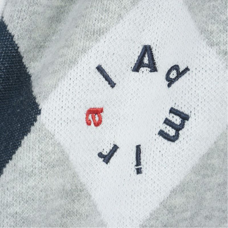 [アドミラル ゴルフ]レディース アーガイル フーディージップパーカー　グレー