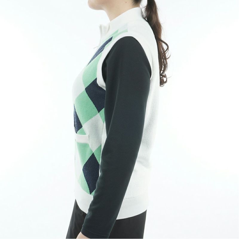 アドミラル ゴルフ Admiral GOLF レディース レディース アーガイル バックボアジップベスト ADLA576 詳細9