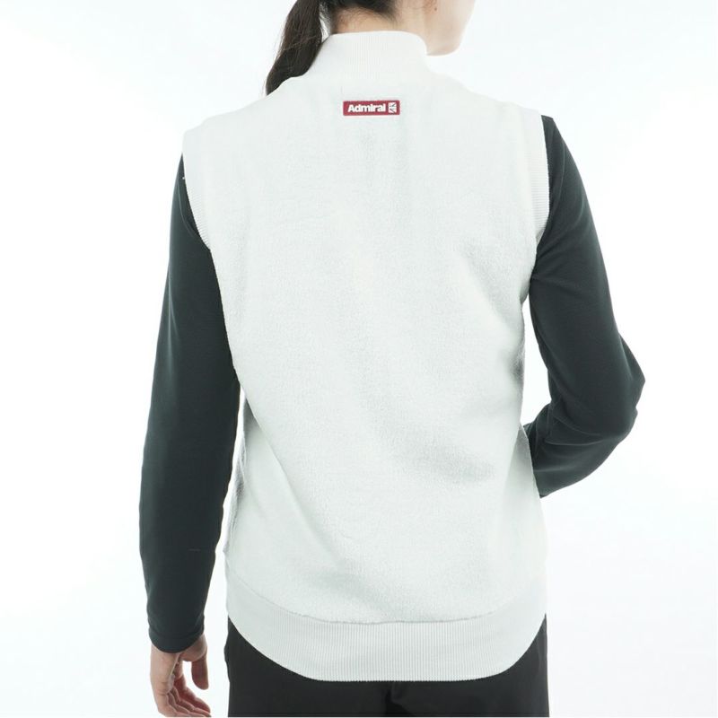 [アドミラル ゴルフ]レディース アーガイル バックボアジップベスト　ミントグリーン
