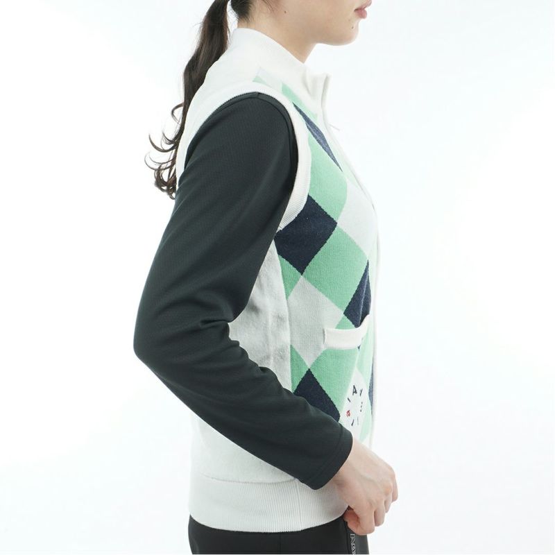 アドミラル ゴルフ Admiral GOLF レディース レディース アーガイル バックボアジップベスト ADLA576 詳細11