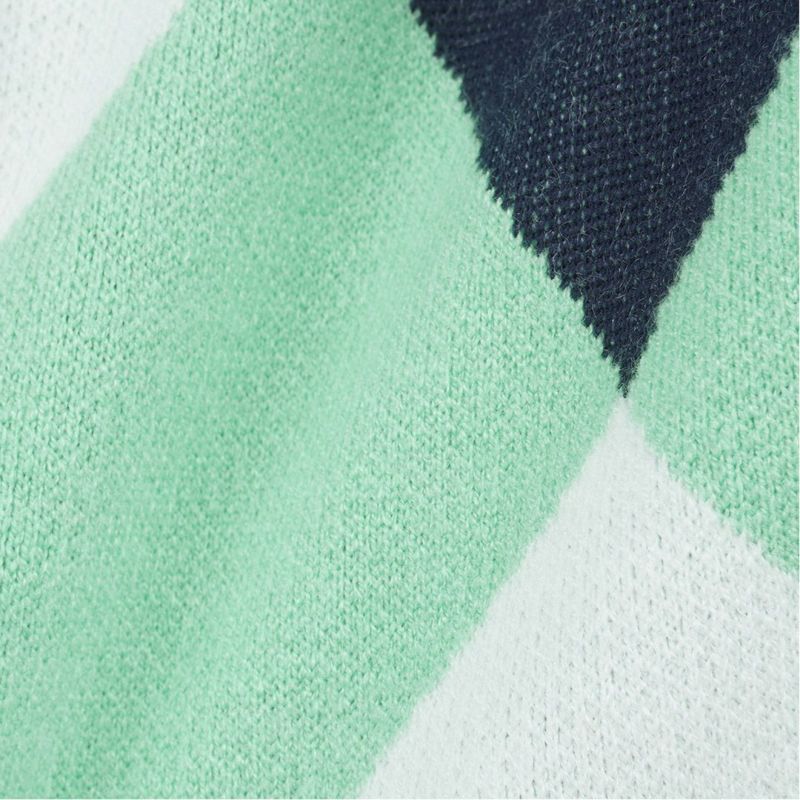 [アドミラル ゴルフ]レディース アーガイル バックボアジップベスト　ミントグリーン