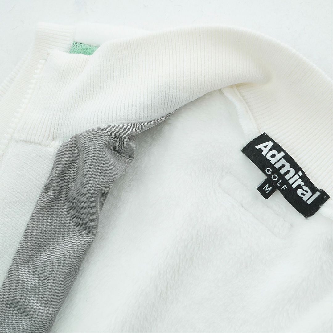 [アドミラル ゴルフ]レディース アーガイル バックボアジップベスト　ミントグリーン