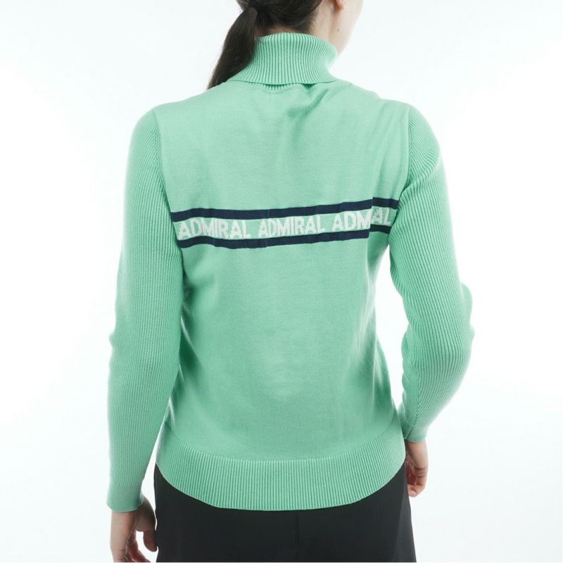 [アドミラル ゴルフ]レディース ホカタッチ タートルネックセーター　ミントグリーン