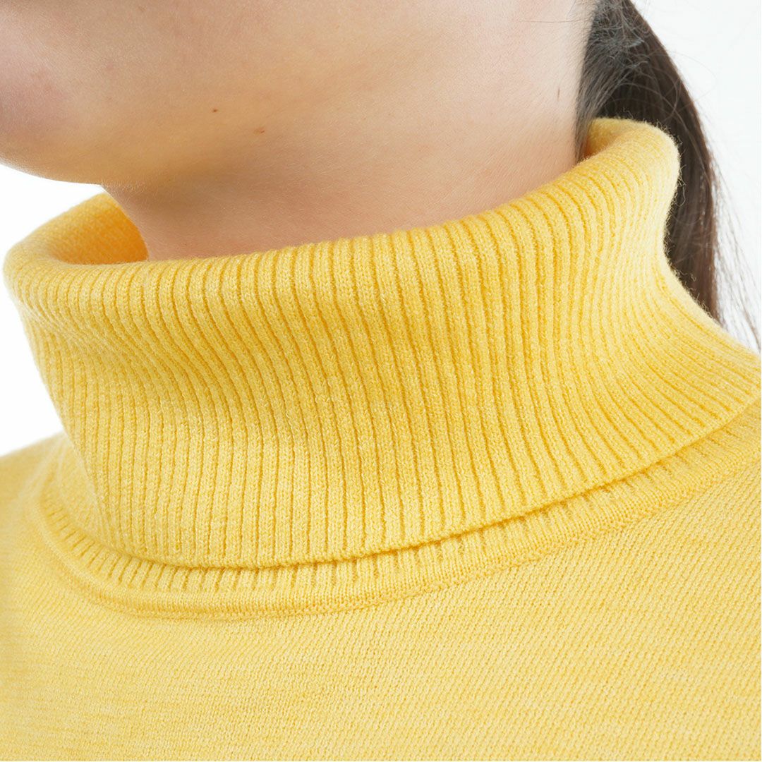 [アドミラル ゴルフ]レディース ホカタッチ タートルネックセーター　イエロー