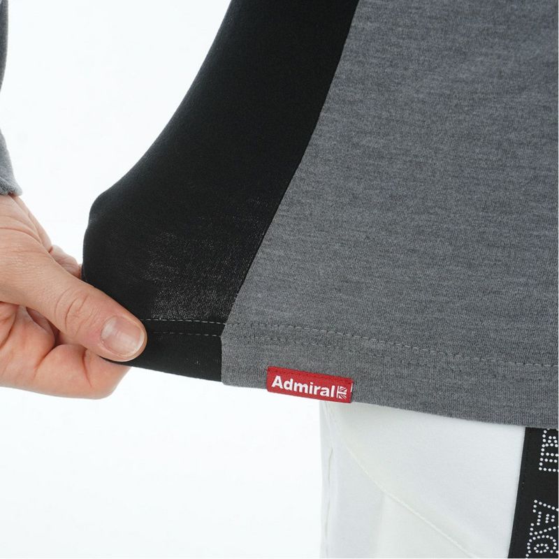 [アドミラル ゴルフ]レディース スエード起毛 モックネックシャツ　グレー