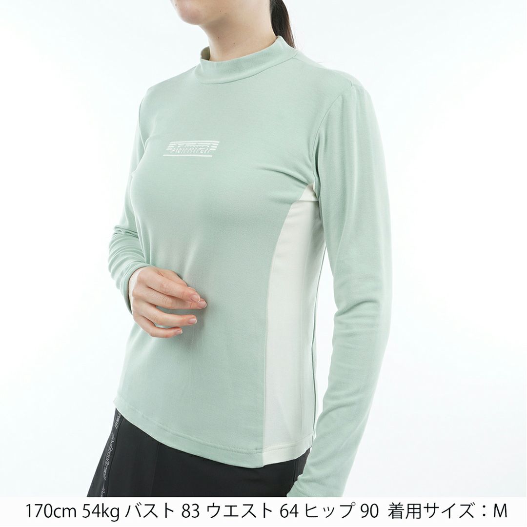 アドミラル ゴルフ Admiral GOLF レディース レディース スエード起毛 モックネックシャツ ADLA578 詳細20
