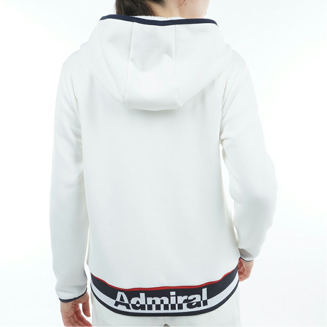 [アドミラル ゴルフ]レディース カルイシ 軽量ジップフーディーパーカ　ホワイト