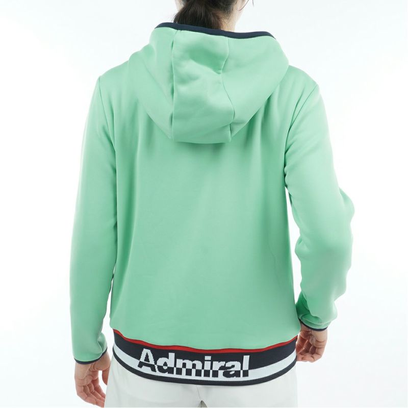 [アドミラル ゴルフ]レディース カルイシ 軽量ジップフーディーパーカ　ミントグリーン