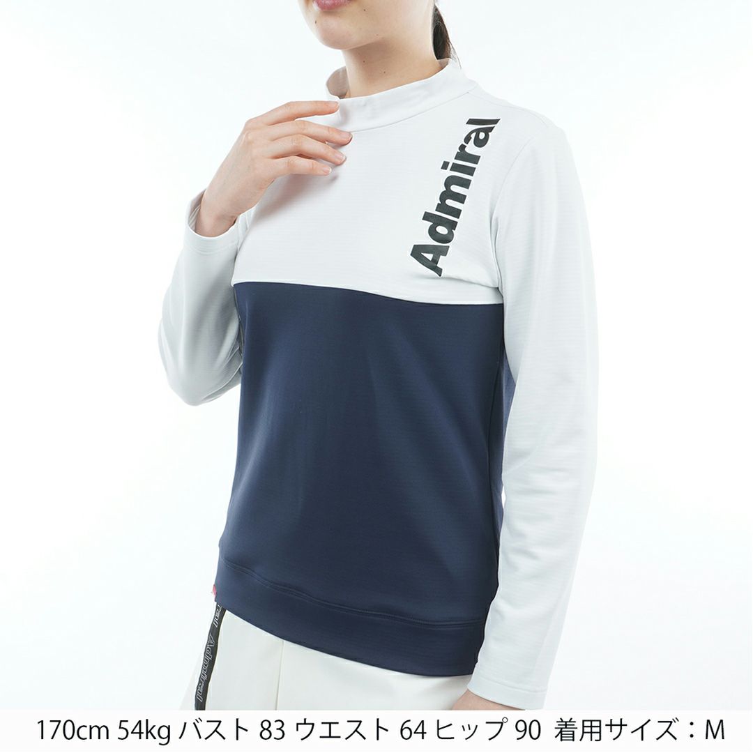 アドミラル ゴルフ Admiral GOLF レディース レディース 速ポカ 切替モックネックプルオーバー ADLA580 詳細2
