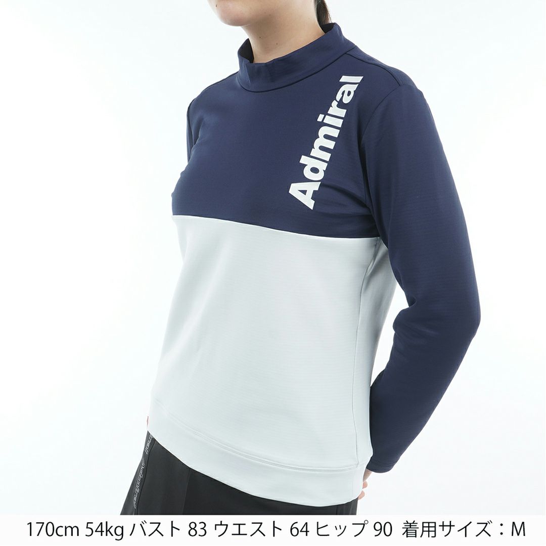 アドミラル ゴルフ Admiral GOLF レディース レディース 速ポカ 切替モックネックプルオーバー ADLA580 詳細8