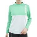 [アドミラル ゴルフ]レディース 速ポカ 切替モックネックプルオーバー　ミントグリーン