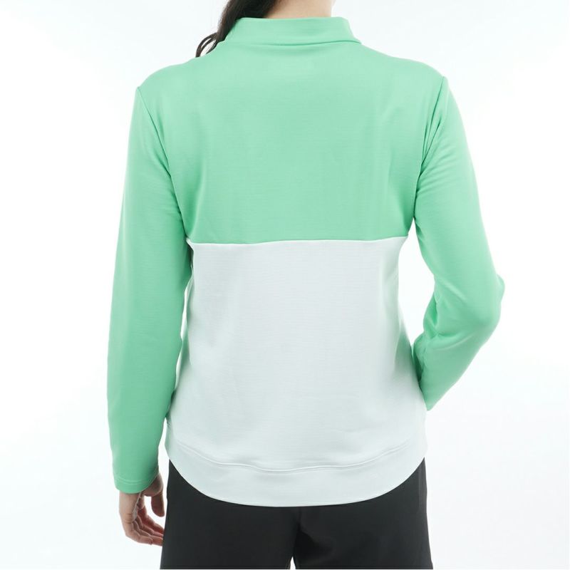 [アドミラル ゴルフ]レディース 速ポカ 切替モックネックプルオーバー　ミントグリーン