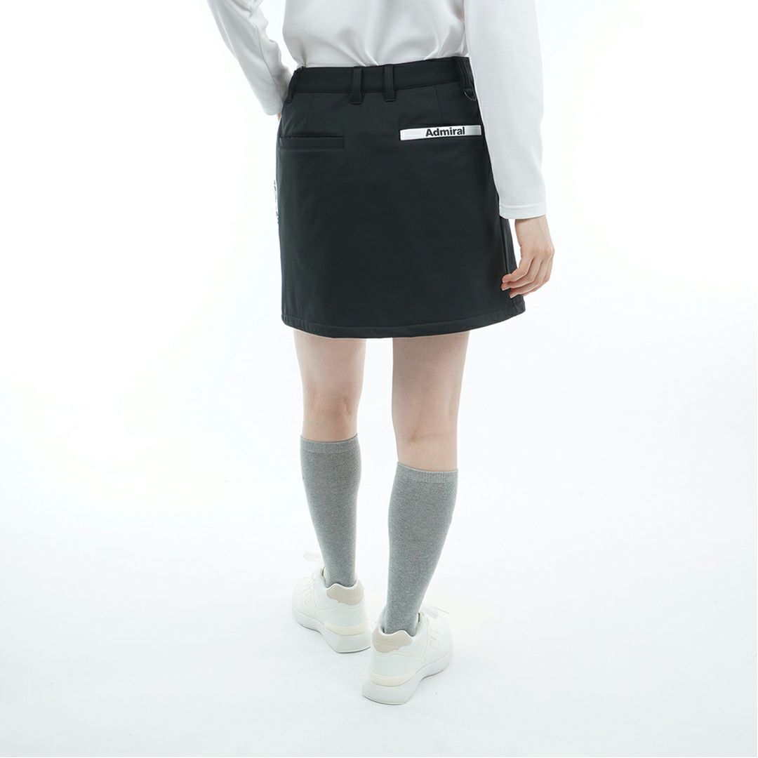 [アドミラル ゴルフ]レディース 防風フリース ボンディングスカート　ブラック