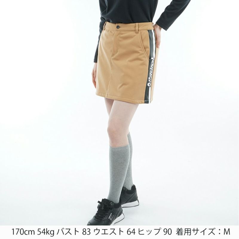 [アドミラル ゴルフ]レディース 防風フリース ボンディングスカート　ベージュ