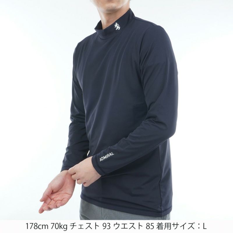AdmiralGOLF メンズ UVカットモックネックインナー ネイビー