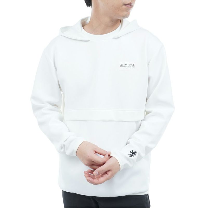  [アドミラル ゴルフ]メンズ ダンボールフーディー　ホワイト