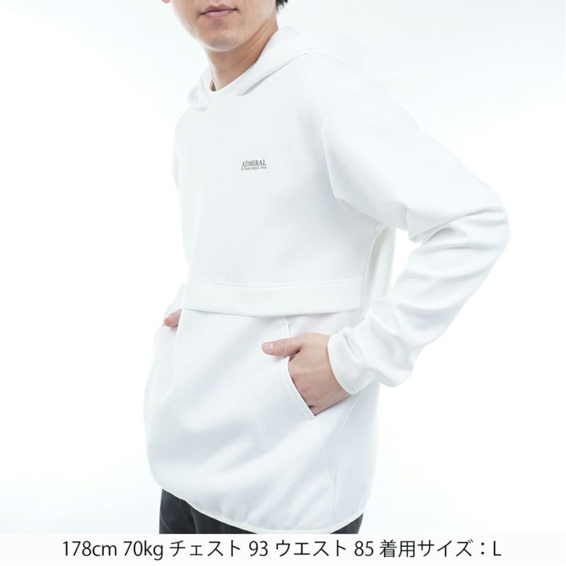  [アドミラル ゴルフ]メンズ ダンボールフーディー　ホワイト