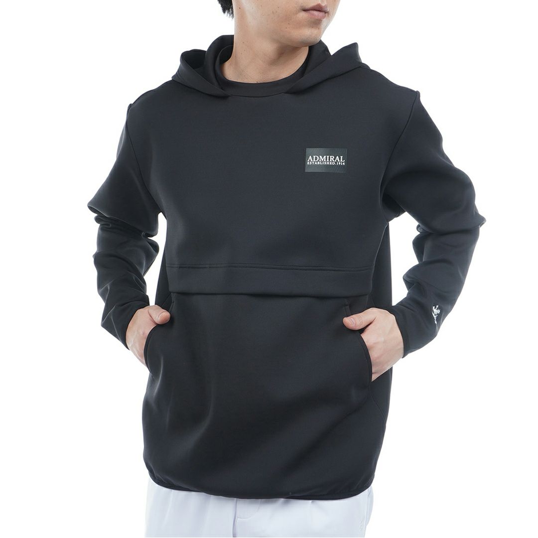  [アドミラル ゴルフ]メンズ ダンボールフーディー　ブラック