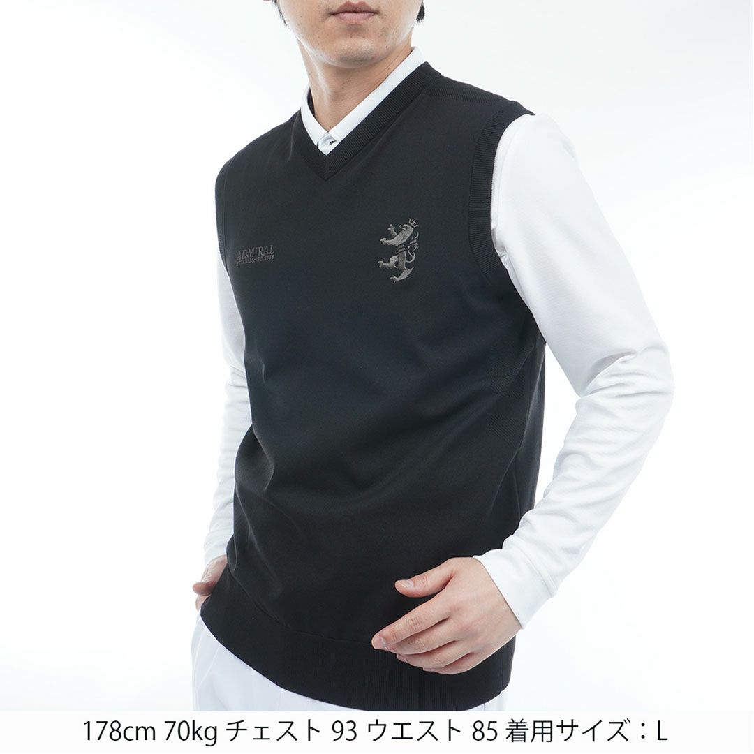 アドミラル ゴルフ Admiral GOLF メンズ メンズ パフォーマンス 浅Vニットベスト ADMA552 詳細5