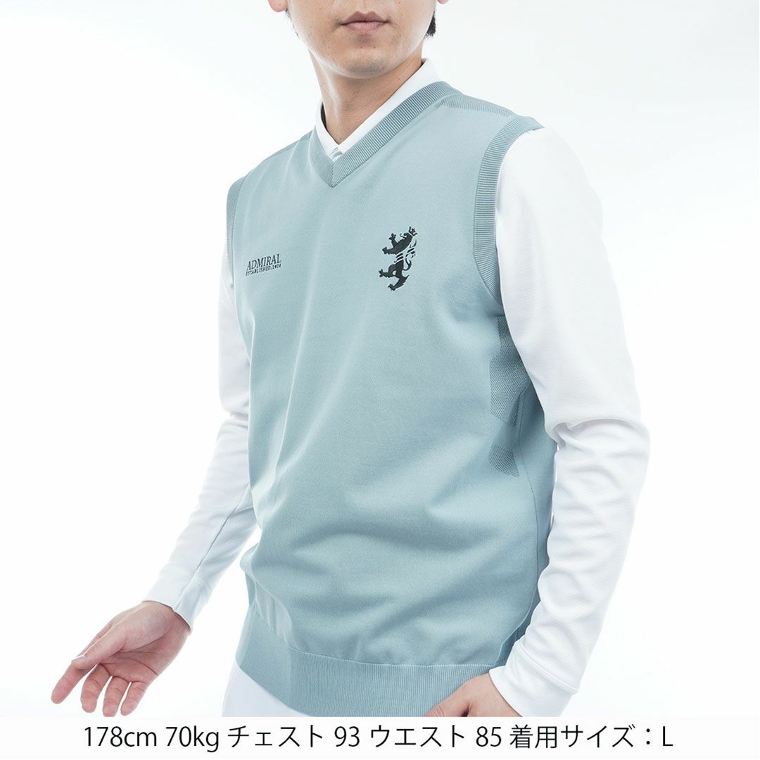 アドミラル ゴルフ Admiral GOLF メンズ メンズ パフォーマンス 浅Vニットベスト ADMA552 詳細8