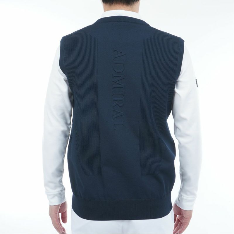 [アドミラル ゴルフ]メンズ パフォーマンス 浅Vニットベスト　ネイビー