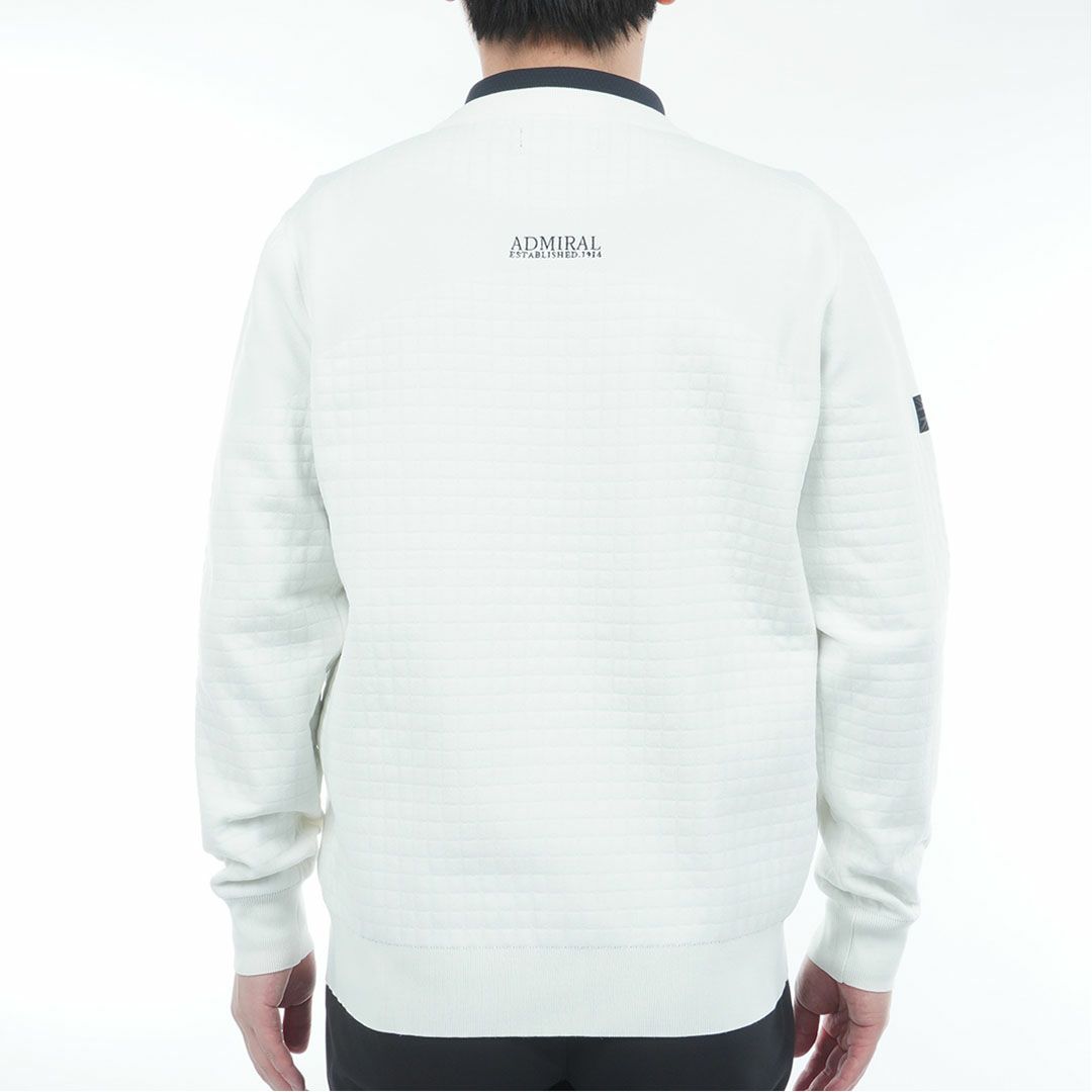 アドミラル ゴルフ Admiral GOLF メンズ メンズ リップジャガード クルーネックセーター ADMA553 詳細4