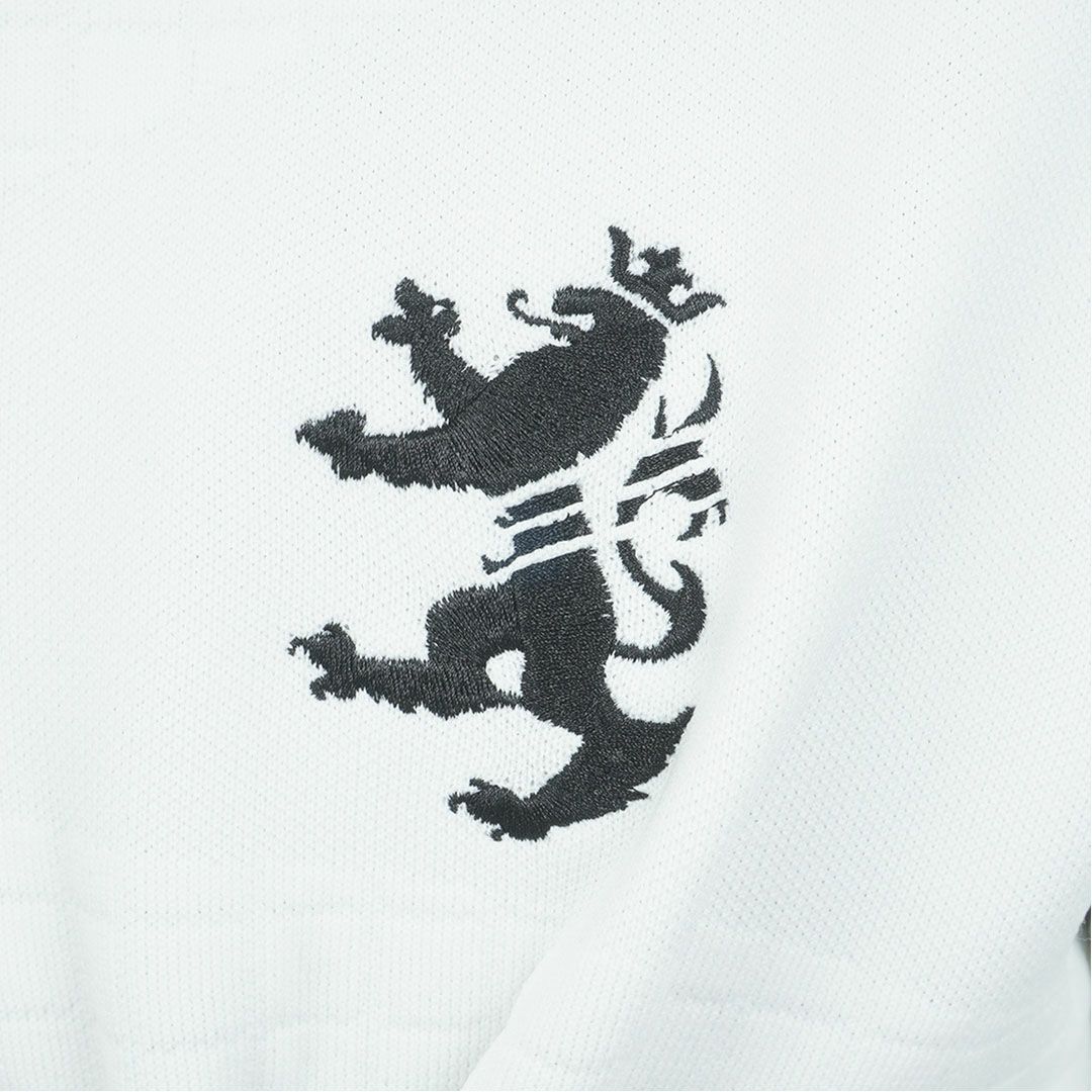  [アドミラル ゴルフ]メンズ リップジャガード クルーネックセーター　ホワイト