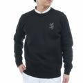  [アドミラル ゴルフ]メンズ リップジャガード クルーネックセーター　ブラック