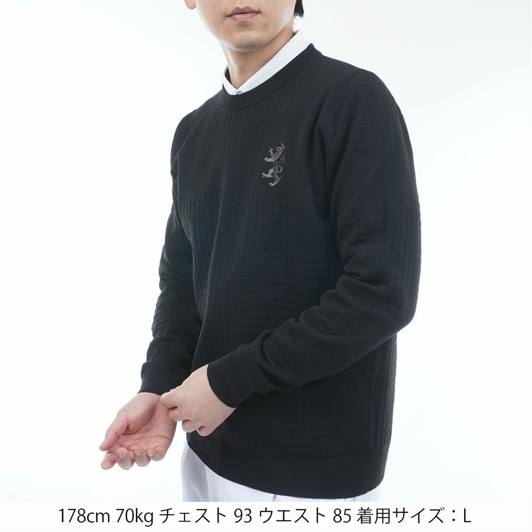 アドミラル ゴルフ Admiral GOLF メンズ メンズ リップジャガード クルーネックセーター ADMA553 詳細11